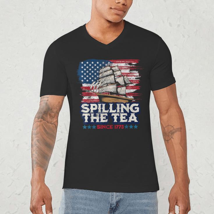 US History Teacher Boston Spilling The Tea Since 1773 Men's V-Neck T-Shirt, novelty gifts, funny gifts US History Teacher Boston Spilling The Tea Since 1773 Men's V-Neck T-Shirt, novelty gifts, funny gifts