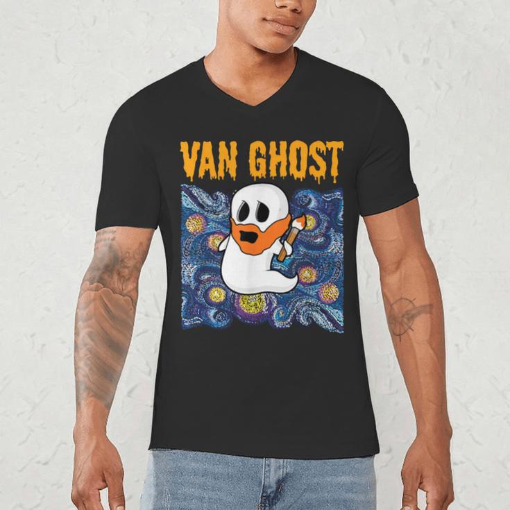Van Ghost Art Teacher Halloween Van Gogh Starry Night Men's V-Neck T-Shirt, novelty gifts, funny gifts Van Ghost Art Teacher Halloween Van Gogh Starry Night Men's V-Neck T-Shirt, novelty gifts, funny gifts