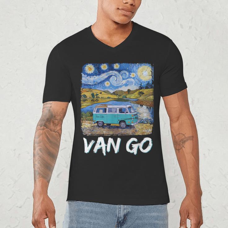 Van Go Retro Vanlife Art Teacher Men's V-Neck T-Shirt, novelty gifts, funny gifts