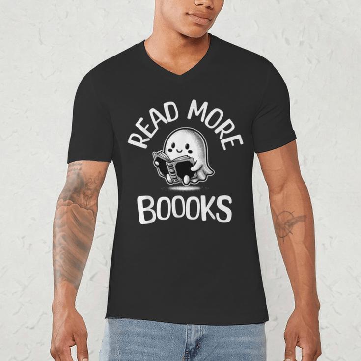 Vintage Halloween Teacher Women Reading Read More Books Men's V-Neck T-Shirt, novelty gifts, funny gifts