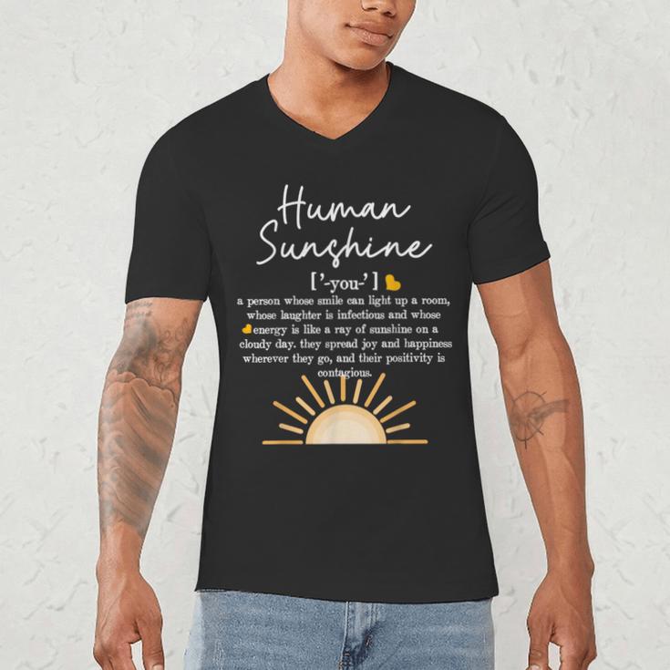 Vintage Human Sunshine Definition Teachers Mom Boss Women Men's V-Neck T-Shirt, novelty gifts, funny gifts