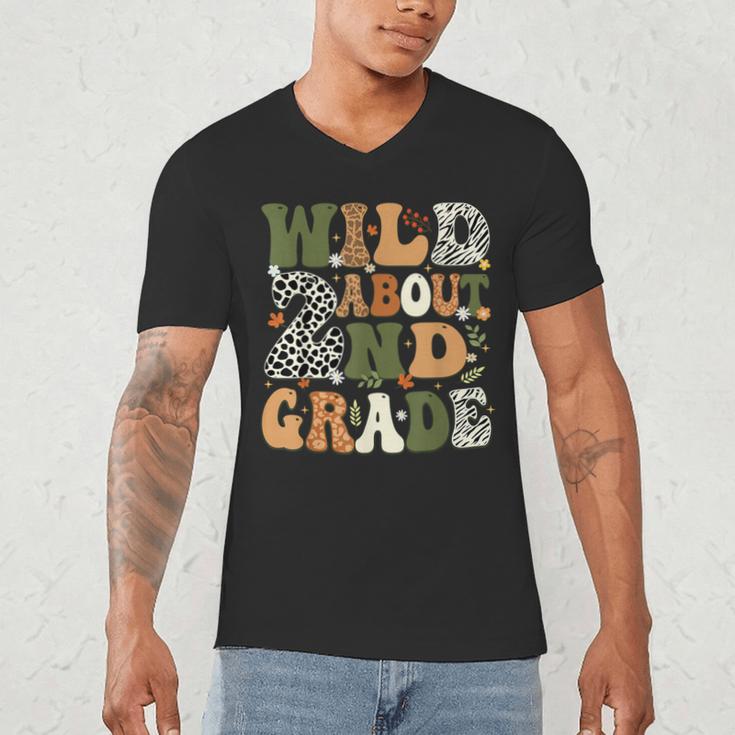 Wild About 2nd Grade Teacher Student First Day Of School Men's V-Neck T-Shirt, novelty gifts, funny gifts Wild About 2nd Grade Teacher Student First Day Of School Men's V-Neck T-Shirt, novelty gifts, funny gifts
