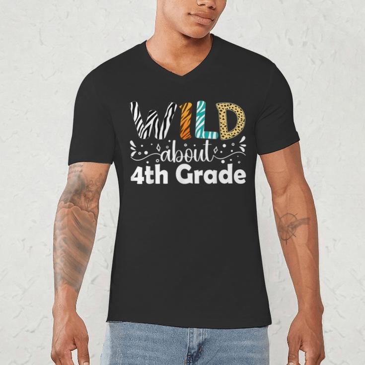 Wild About 4th Grade First Day Of School Teacher Student Men's V-Neck T-Shirt, novelty gifts, funny gifts Wild About 4th Grade First Day Of School Teacher Student Men's V-Neck T-Shirt, novelty gifts, funny gifts