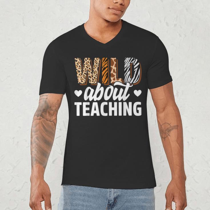 Wild About Teaching Teacher Teaching Back To School Men's V-Neck T-Shirt, novelty gifts, funny gifts Wild About Teaching Teacher Teaching Back To School Men's V-Neck T-Shirt, novelty gifts, funny gifts