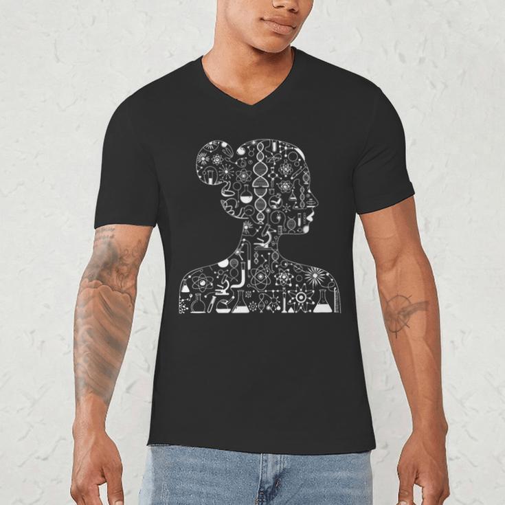 Women In Science Scientific Teacher Appreciation Chemistry Men's V-Neck T-Shirt, novelty gifts, funny gifts