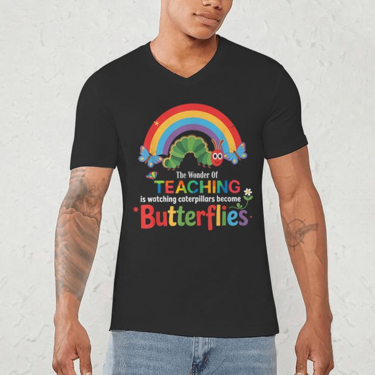 The Wonder Of Teaching Is Watching Caterpillars Teacher Men's V-Neck T-Shirt, novelty gifts, funny gifts The Wonder Of Teaching Is Watching Caterpillars Teacher Men's V-Neck T-Shirt, novelty gifts, funny gifts