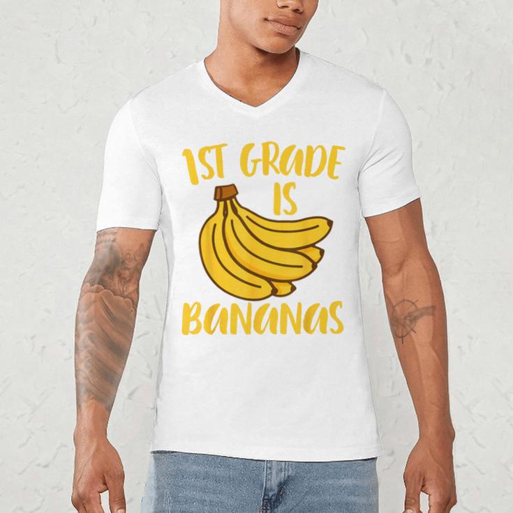 1st Grade Is Bananas Teacher Teaching Back To School Men's V-Neck T-Shirt, novelty gifts, funny gifts 1st Grade Is Bananas Teacher Teaching Back To School Men's V-Neck T-Shirt, novelty gifts, funny gifts