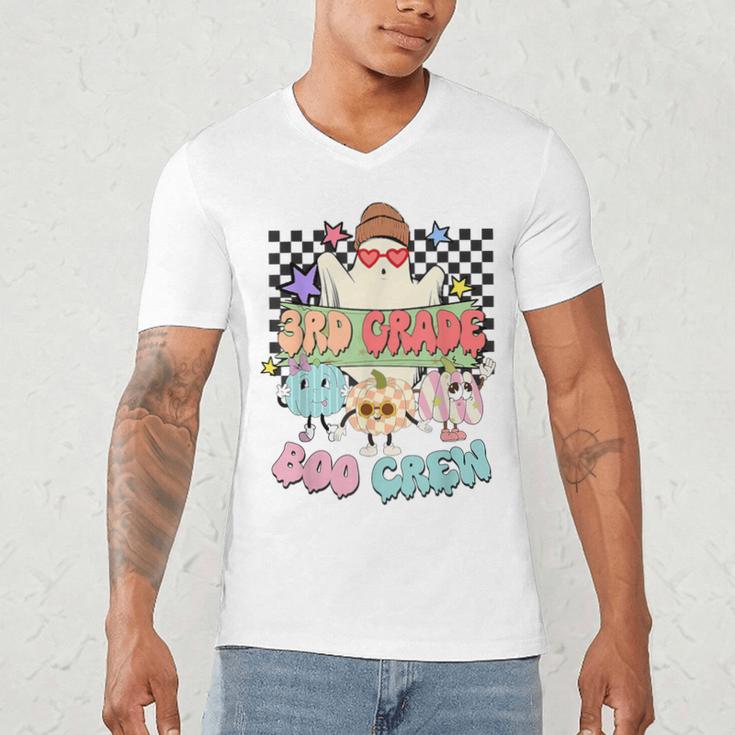 3rd Grade Boo Crew Third Grade Halloween Costume Teacher Kid Men's V-Neck T-Shirt, novelty gifts, funny gifts