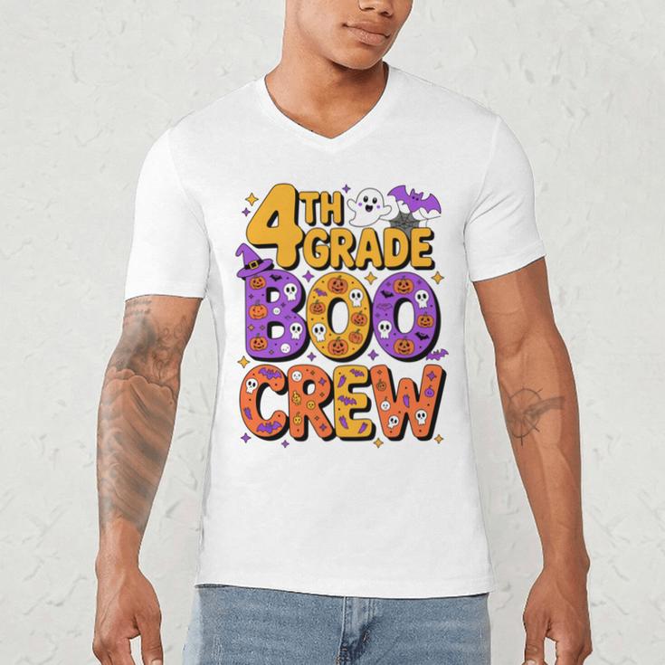 4th Grade Boo Crew Ghost Halloween Teacher Costume Men's V-Neck T-Shirt, novelty gifts, funny gifts 4th Grade Boo Crew Ghost Halloween Teacher Costume Men's V-Neck T-Shirt, novelty gifts, funny gifts