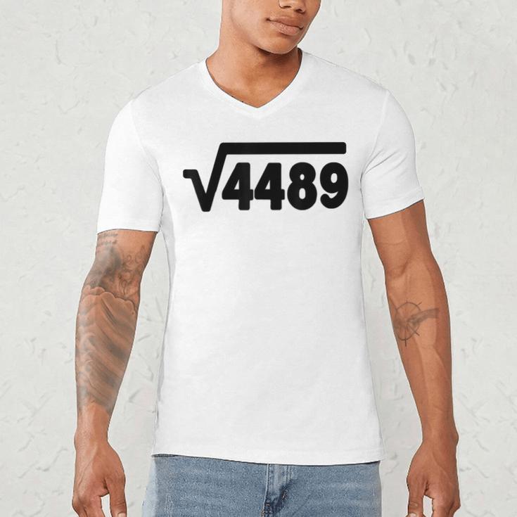 67 Meme Square Root 4489 Six Seven Slang Math Teacher Men's V-Neck T-Shirt, novelty gifts, funny gifts