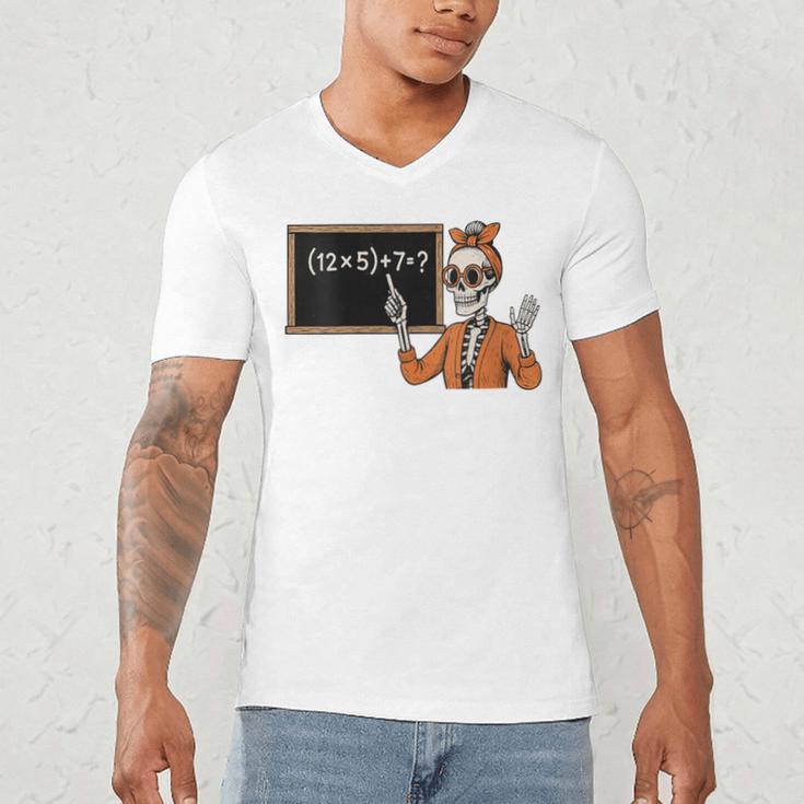 67 Teacher Halloween Skeleton Six Seven Meme Brainrot Math Men's V-Neck T-Shirt, novelty gifts, funny gifts 67 Teacher Halloween Skeleton Six Seven Meme Brainrot Math Men's V-Neck T-Shirt, novelty gifts, funny gifts