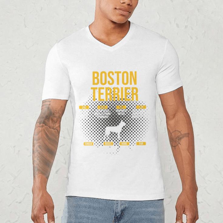 Anatomy Of Boston Terrier Dog Lover Men's V-Neck T-Shirt, novelty gifts, funny gifts