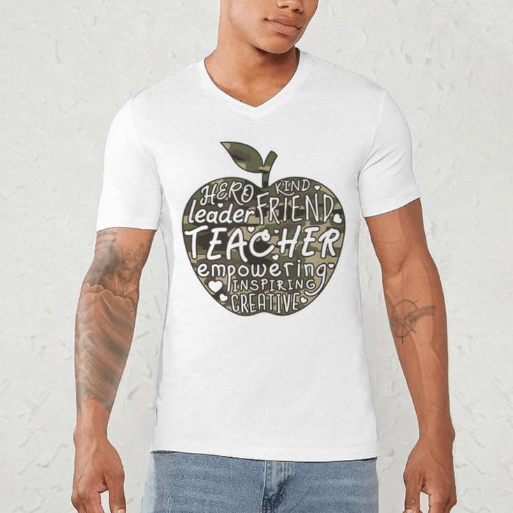 Apple Camoflauge Clothing Camo Student Teacher Cute School Men's V-Neck T-Shirt, novelty gifts, funny gifts Apple Camoflauge Clothing Camo Student Teacher Cute School Men's V-Neck T-Shirt, novelty gifts, funny gifts