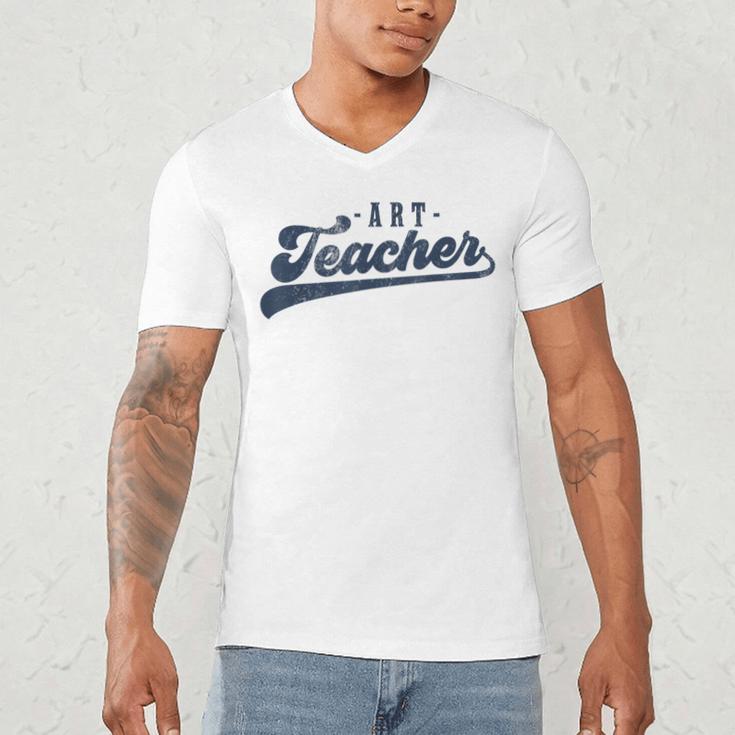 Art Teacher Men Women Cute Vintage Graphic Art Teacher Men's V-Neck T-Shirt, novelty gifts, funny gifts Art Teacher Men Women Cute Vintage Graphic Art Teacher Men's V-Neck T-Shirt, novelty gifts, funny gifts
