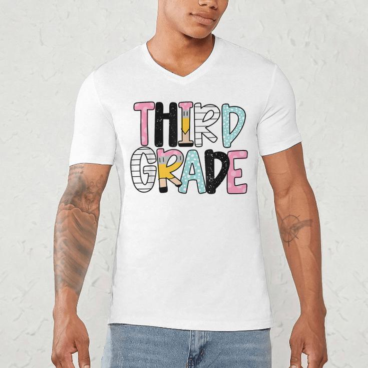 Back To School Third Grade Teacher First Day Of 3rd Grade Men's V-Neck T-Shirt, novelty gifts, funny gifts Back To School Third Grade Teacher First Day Of 3rd Grade Men's V-Neck T-Shirt, novelty gifts, funny gifts