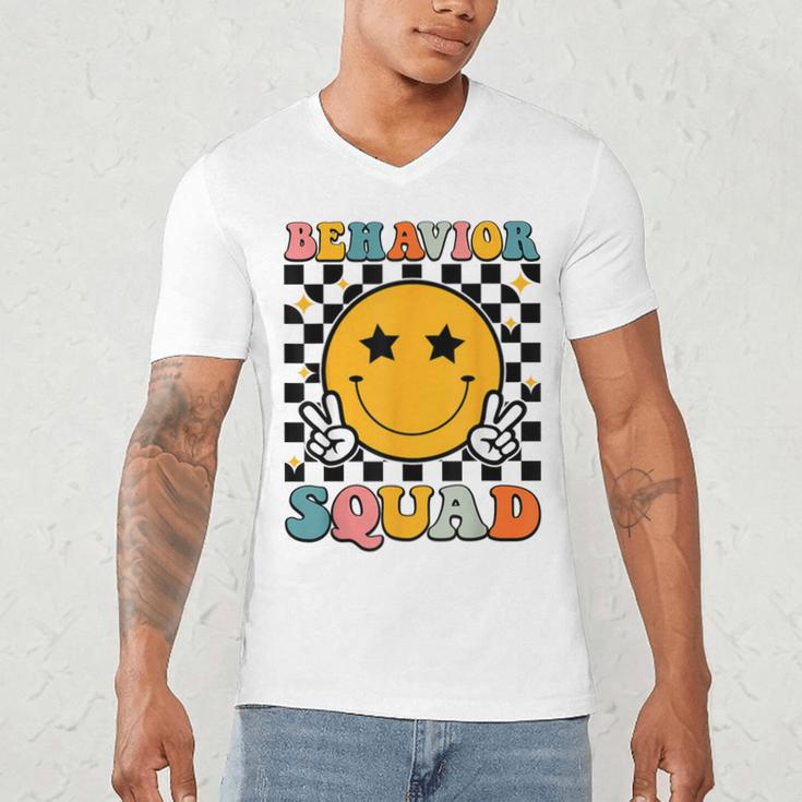 Behavior Squad Specialist Analyst Behavior Teacher Retro Men's V-Neck T-Shirt, novelty gifts, funny gifts