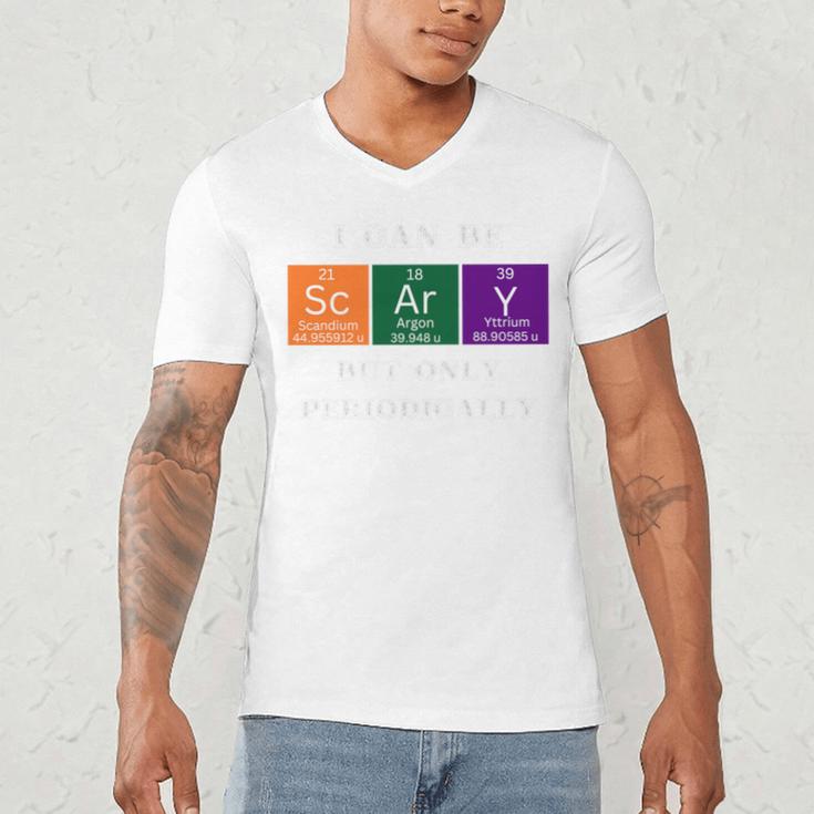 Chemisty Science Teacher Periodic Table Halloween Men's V-Neck T-Shirt, novelty gifts, funny gifts