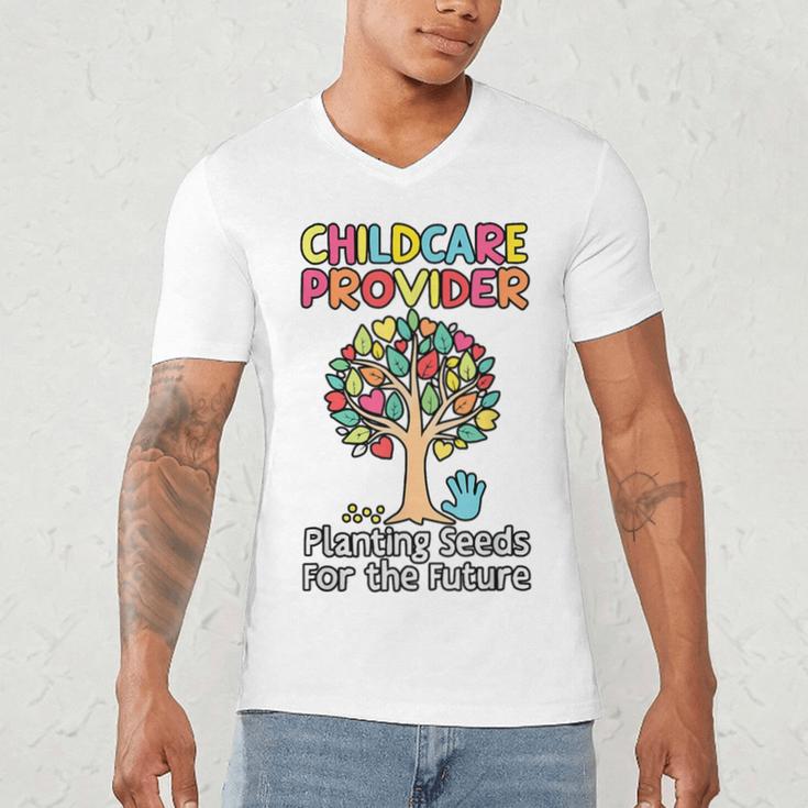 Childcare Provider Job Daycare Provider Daycare Teacher Men's V-Neck T-Shirt, novelty gifts, funny gifts