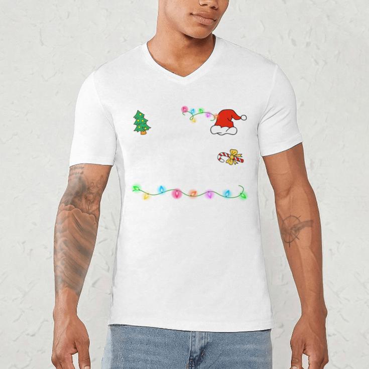 Is It Christmas Break Yet Teacher Xmas Light Santa Hat Men's V-Neck T-Shirt, novelty gifts, funny gifts Is It Christmas Break Yet Teacher Xmas Light Santa Hat Men's V-Neck T-Shirt, novelty gifts, funny gifts