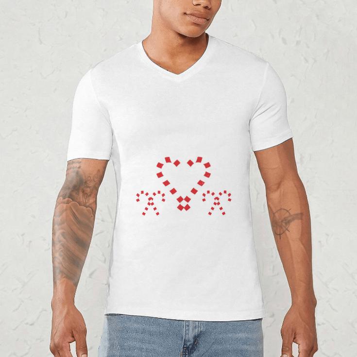 Christmas Candy Cane Work Of Heart Fourth 4th Grade Teacher Men's V-Neck T-Shirt, novelty gifts, funny gifts Christmas Candy Cane Work Of Heart Fourth 4th Grade Teacher Men's V-Neck T-Shirt, novelty gifts, funny gifts