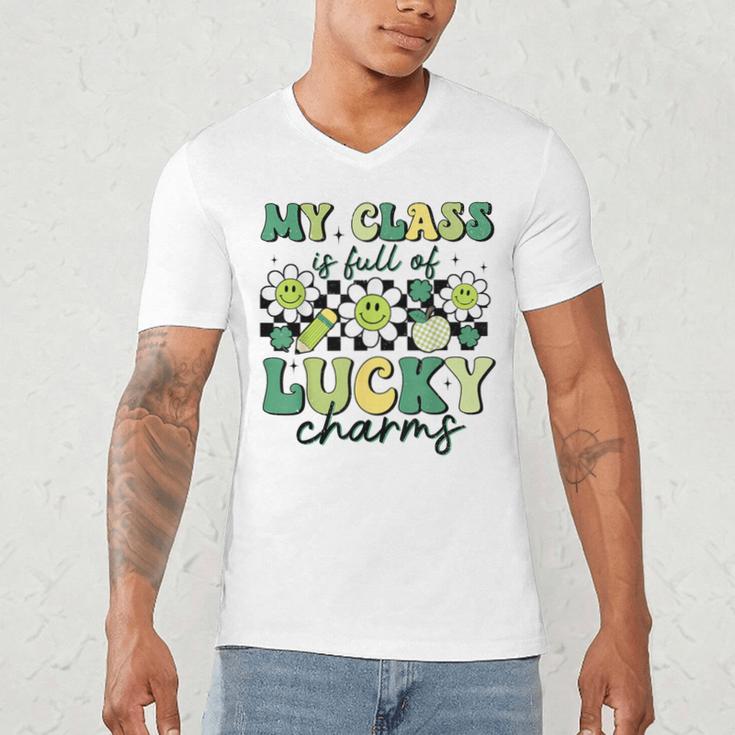 My Class Is Full Of Lucky Charms St Patricks Day Teacher Men's V-Neck T-Shirt, novelty gifts, funny gifts My Class Is Full Of Lucky Charms St Patricks Day Teacher Men's V-Neck T-Shirt, novelty gifts, funny gifts