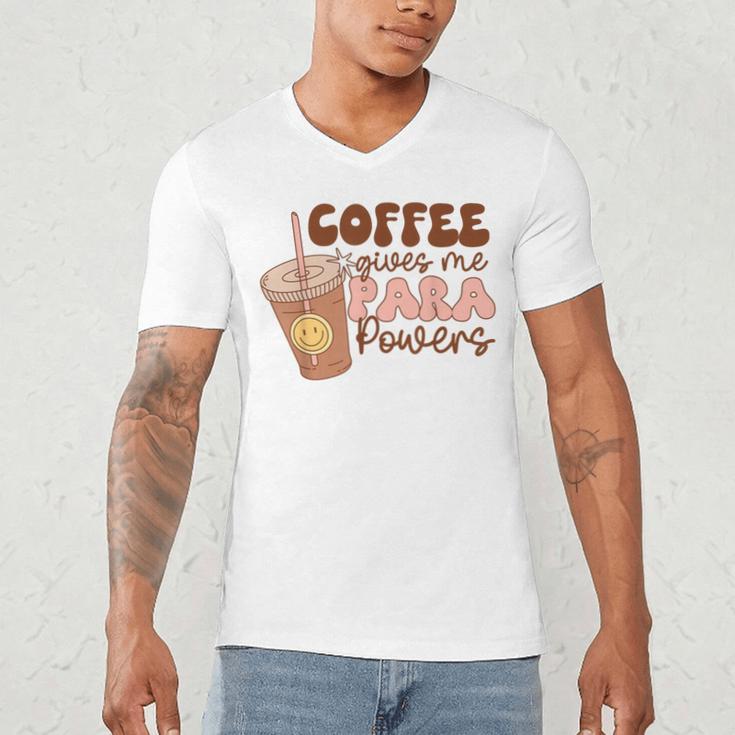 Coffee Gives Me Para Powers Parapro Teacher Squad Men's V-Neck T-Shirt, novelty gifts, funny gifts Coffee Gives Me Para Powers Parapro Teacher Squad Men's V-Neck T-Shirt, novelty gifts, funny gifts