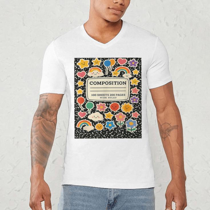 Composition Notebook Costume Teacher Matching Halloween Book Men's V-Neck T-Shirt, novelty gifts, funny gifts Composition Notebook Costume Teacher Matching Halloween Book Men's V-Neck T-Shirt, novelty gifts, funny gifts
