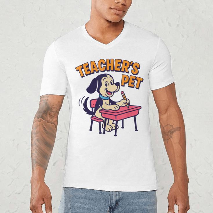 Cute Elementary School Student Dog Teacher's Pet Men's V-Neck T-Shirt, novelty gifts, funny gifts Cute Elementary School Student Dog Teacher's Pet Men's V-Neck T-Shirt, novelty gifts, funny gifts