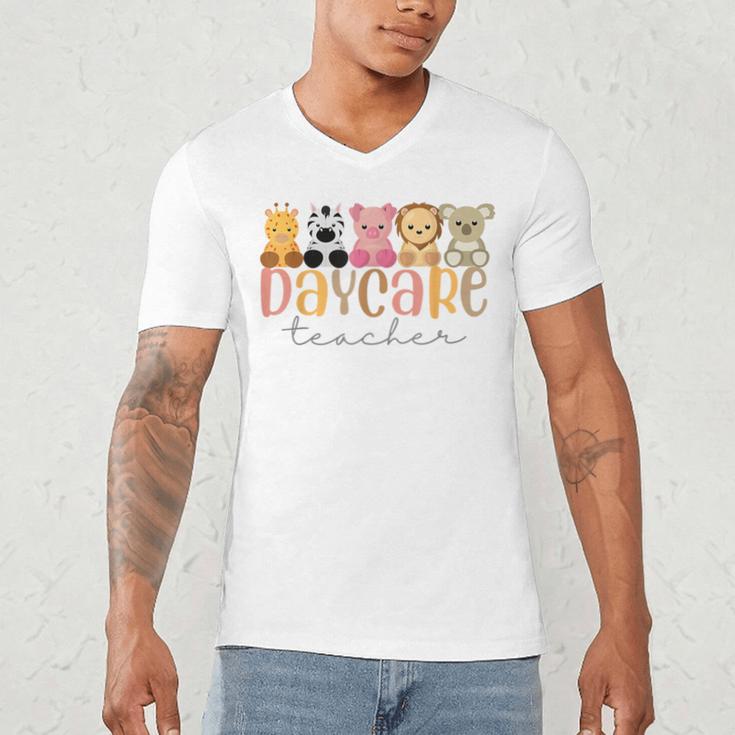 Daycare Teacher Animals Daycare Provider Back To School Men's V-Neck T-Shirt, novelty gifts, funny gifts Daycare Teacher Animals Daycare Provider Back To School Men's V-Neck T-Shirt, novelty gifts, funny gifts