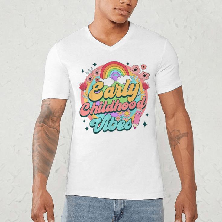 Daycare Teacher Daycare Provider Early Childhood Vibes Men's V-Neck T-Shirt, novelty gifts, funny gifts Daycare Teacher Daycare Provider Early Childhood Vibes Men's V-Neck T-Shirt, novelty gifts, funny gifts