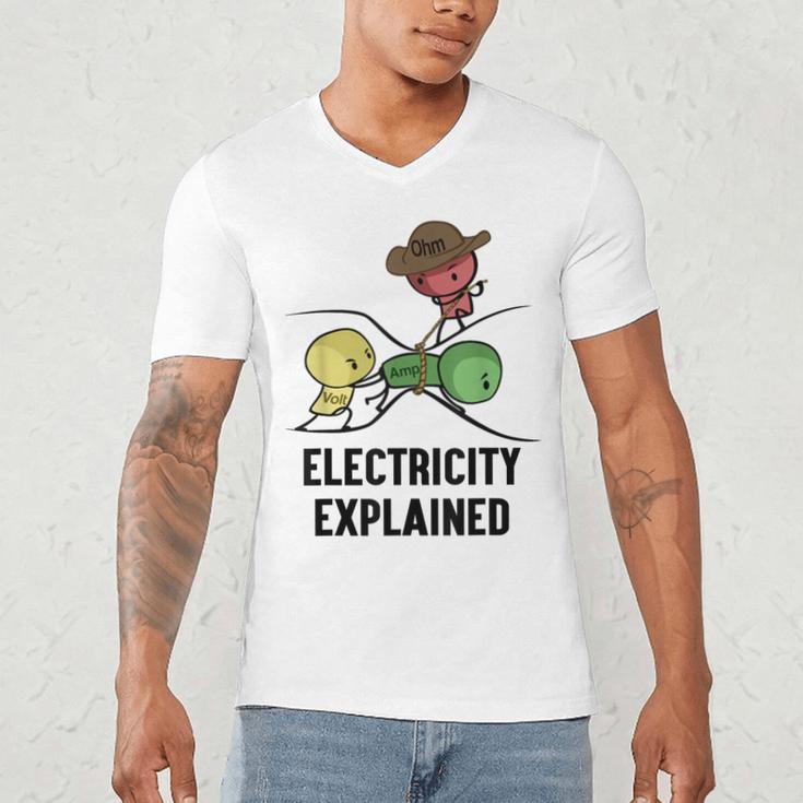 Electricity Explained Physics Nerd I Teacher School Men's V-Neck T-Shirt, novelty gifts, funny gifts Electricity Explained Physics Nerd I Teacher School Men's V-Neck T-Shirt, novelty gifts, funny gifts