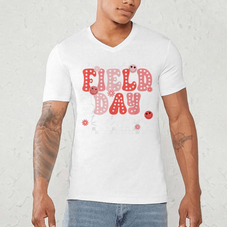 Field Day Red Team Outdoor Field Day Games For Kids Teacher Men's V-Neck T-Shirt, novelty gifts, funny gifts Field Day Red Team Outdoor Field Day Games For Kids Teacher Men's V-Neck T-Shirt, novelty gifts, funny gifts