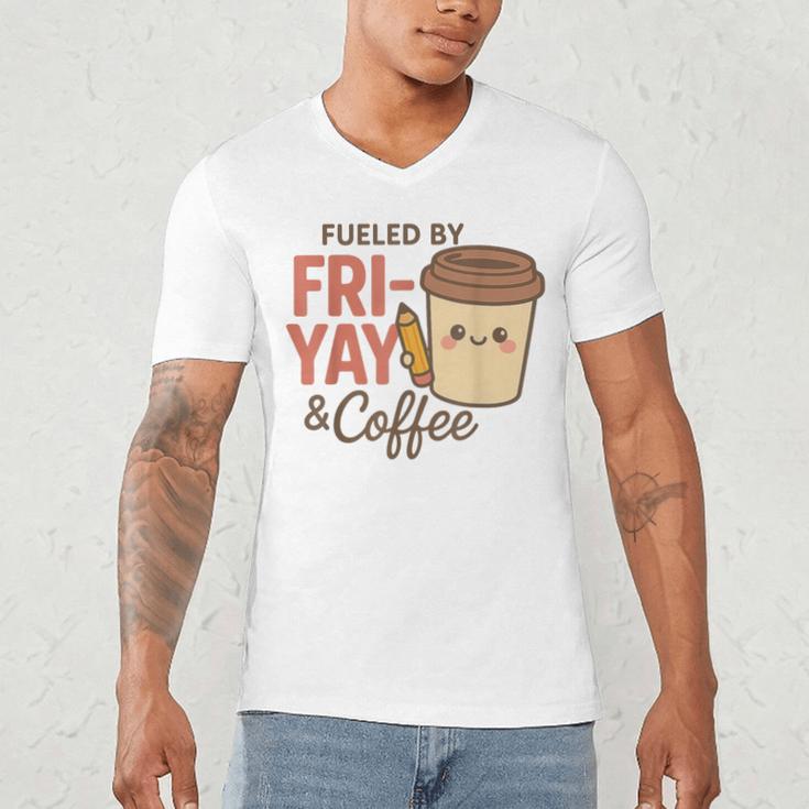 Friyay Teacher Coffee Friday School Cute Fri Yay Men's V-Neck T-Shirt, novelty gifts, funny gifts Friyay Teacher Coffee Friday School Cute Fri Yay Men's V-Neck T-Shirt, novelty gifts, funny gifts