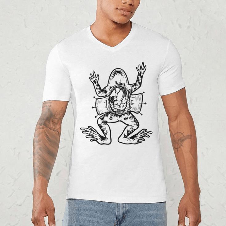 Frog Dissection Biology Anatomy Lab Science Teacher Men's V-Neck T-Shirt, novelty gifts, funny gifts