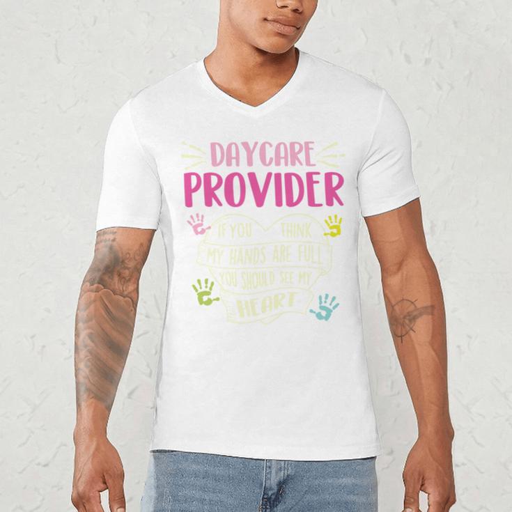 Full Heart Daycare Provider Nanny Au Pair Pre-K Teacher Men's V-Neck T-Shirt, novelty gifts, funny gifts Full Heart Daycare Provider Nanny Au Pair Pre-K Teacher Men's V-Neck T-Shirt, novelty gifts, funny gifts