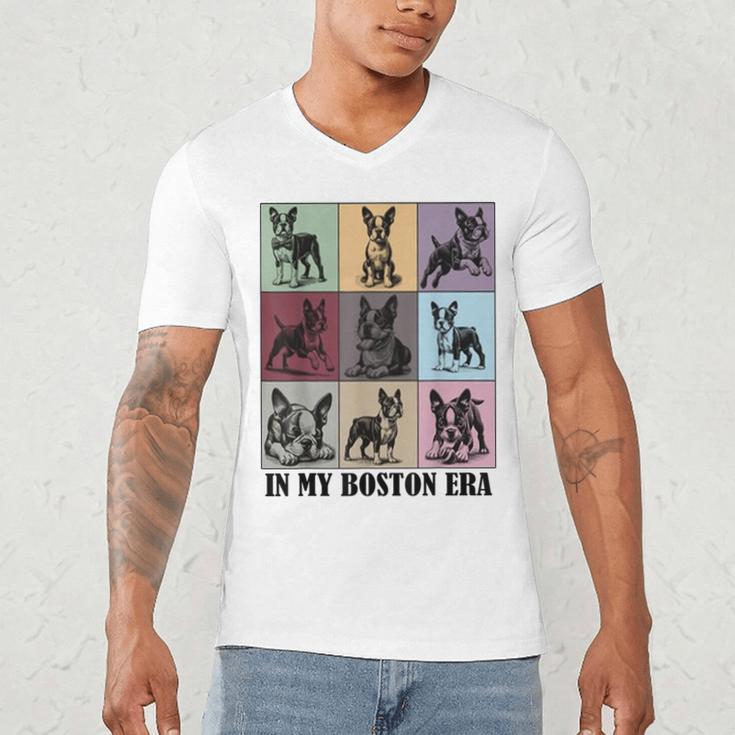 Funny Boston Terrier Quote In My Boston Terrier Era Cool Dog Men Women Men's V-Neck T-Shirt, novelty gifts, funny gifts
