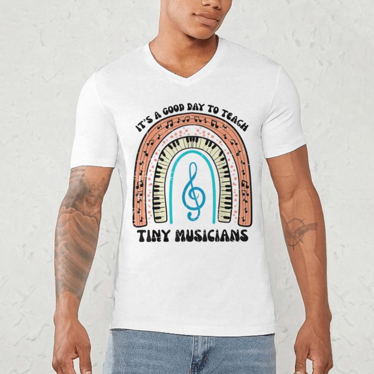 Good Day To Teach Tiny Musicians Piano Music Teacher Women Men's V-Neck T-Shirt, novelty gifts, funny gifts