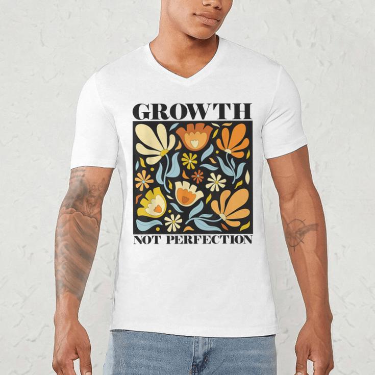 Growth Not Perfection Abstract Florals SPED Teacher Men's V-Neck T-Shirt, novelty gifts, funny gifts Growth Not Perfection Abstract Florals SPED Teacher Men's V-Neck T-Shirt, novelty gifts, funny gifts