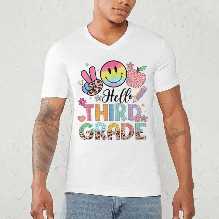Hello 3rd Grade Boy Girl Teacher Back To School 3rd Grade Men's V-Neck T-Shirt, novelty gifts, funny gifts Hello 3rd Grade Boy Girl Teacher Back To School 3rd Grade Men's V-Neck T-Shirt, novelty gifts, funny gifts
