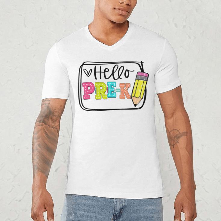 Hello Pre-K Team Preschool Teacher Kids Back To School Men's V-Neck T-Shirt, novelty gifts, funny gifts Hello Pre-K Team Preschool Teacher Kids Back To School Men's V-Neck T-Shirt, novelty gifts, funny gifts