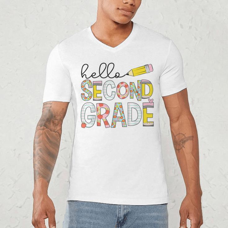 Hello Second Grade Team 2nd Grade Back To School Teacher Kid Men's V-Neck T-Shirt, novelty gifts, funny gifts Hello Second Grade Team 2nd Grade Back To School Teacher Kid Men's V-Neck T-Shirt, novelty gifts, funny gifts