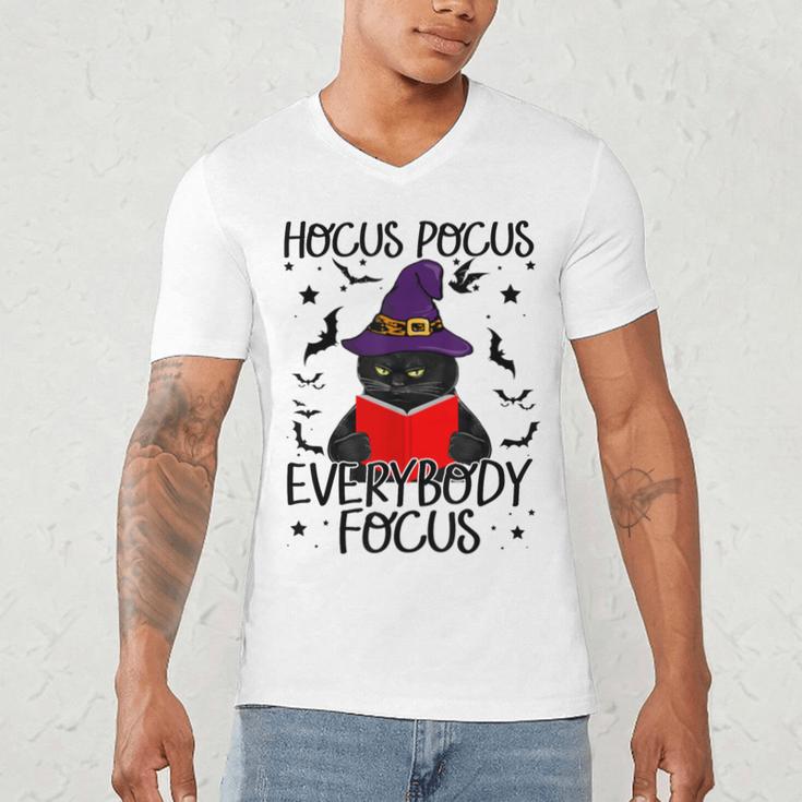 Hocus Pocus Everybody Focus Halloween Teacher For Men Women Men's V-Neck T-Shirt, novelty gifts, funny gifts Hocus Pocus Everybody Focus Halloween Teacher For Men Women Men's V-Neck T-Shirt, novelty gifts, funny gifts