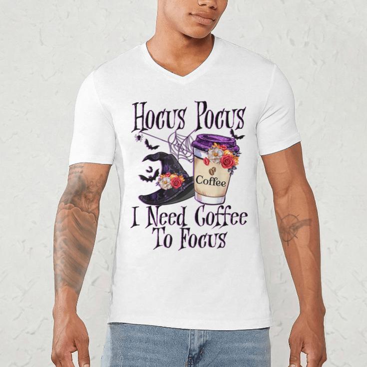 Hocus Pocus I Need Coffee To Focus Halloween Teacher Men's V-Neck T-Shirt, novelty gifts, funny gifts Hocus Pocus I Need Coffee To Focus Halloween Teacher Men's V-Neck T-Shirt, novelty gifts, funny gifts