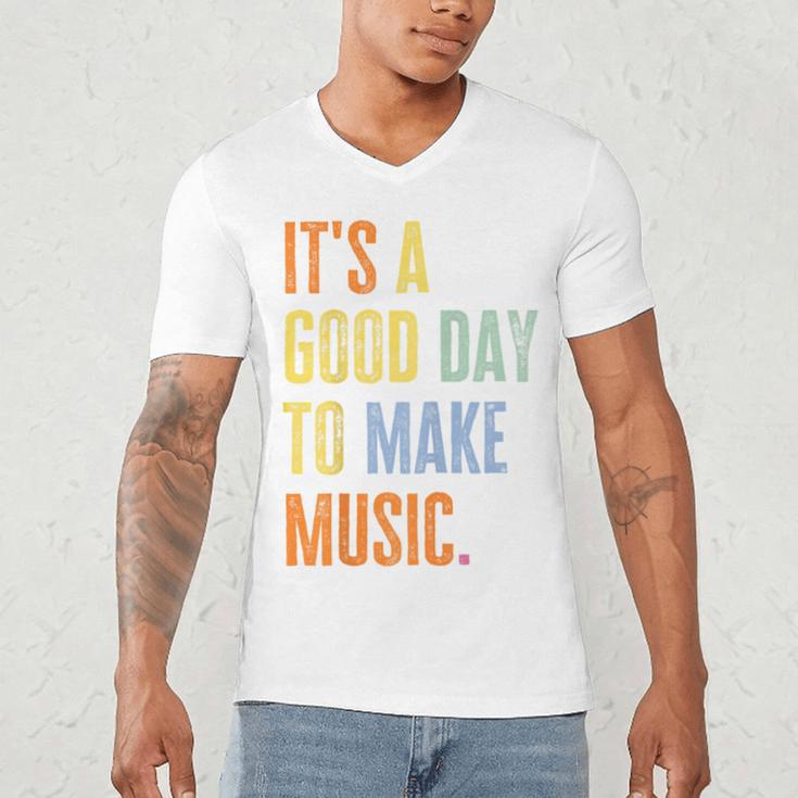 It's A Good Day To Make Music Music Lover Teacher Men's V-Neck T-Shirt, novelty gifts, funny gifts