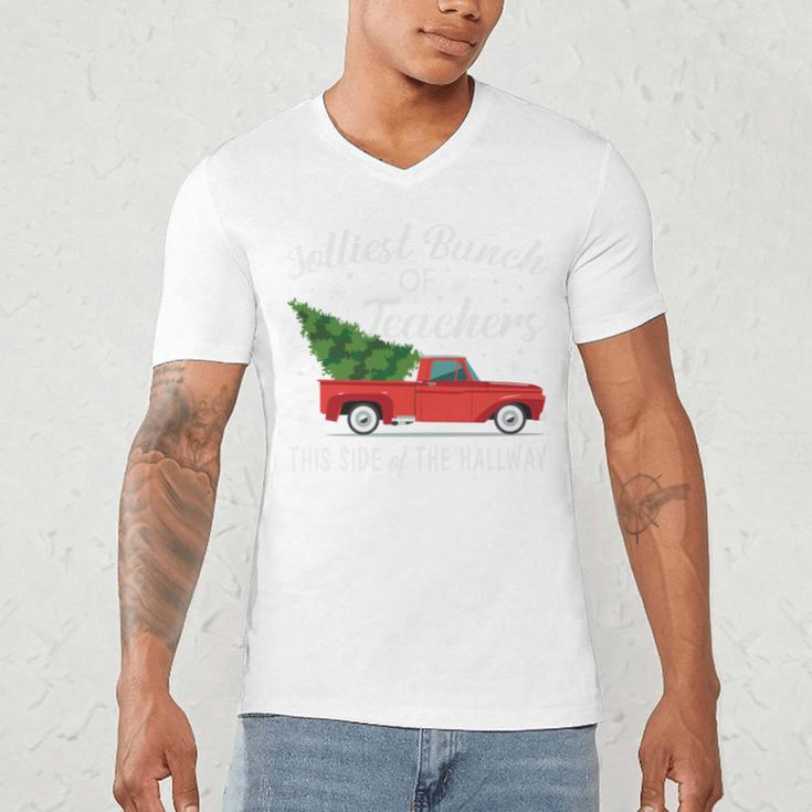 Jolliest Bunch Of Teachers This Side Of The Hallway Men's V-Neck T-Shirt, novelty gifts, funny gifts