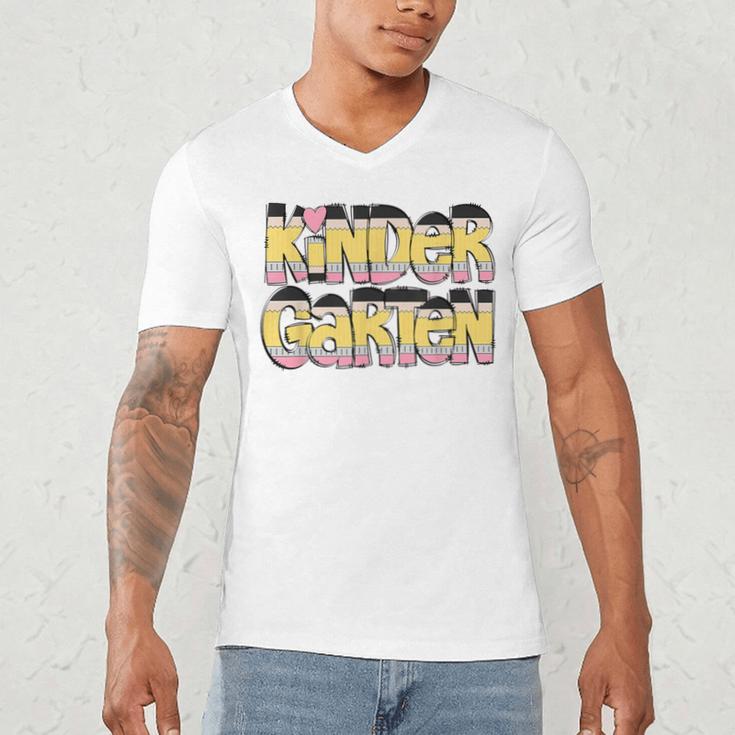 Kindergarten Pencil First Day Of School Teacher Toddler Kids Men's V-Neck T-Shirt, novelty gifts, funny gifts