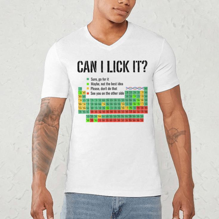Can I Lick It Periodic Table Chart Science Teacher Men's V-Neck T-Shirt, novelty gifts, funny gifts Can I Lick It Periodic Table Chart Science Teacher Men's V-Neck T-Shirt, novelty gifts, funny gifts