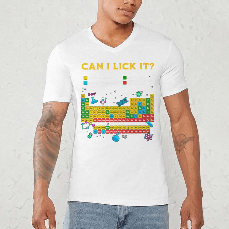 Can I Lick It Periodic Table Science Teacher Student Premium Tri-Blend Men's V-Neck T-Shirt, novelty gifts, funny gifts Can I Lick It Periodic Table Science Teacher Student Premium Tri-Blend Men's V-Neck T-Shirt, novelty gifts, funny gifts