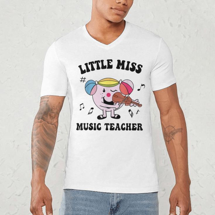 Little Miss Music Teacher Music Teacher Team Men's V-Neck T-Shirt, novelty gifts, funny gifts Little Miss Music Teacher Music Teacher Team Men's V-Neck T-Shirt, novelty gifts, funny gifts