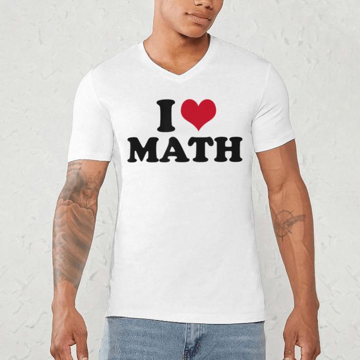 I Love Math Teacher Men's V-Neck T-Shirt, novelty gifts, funny gifts I Love Math Teacher Men's V-Neck T-Shirt, novelty gifts, funny gifts